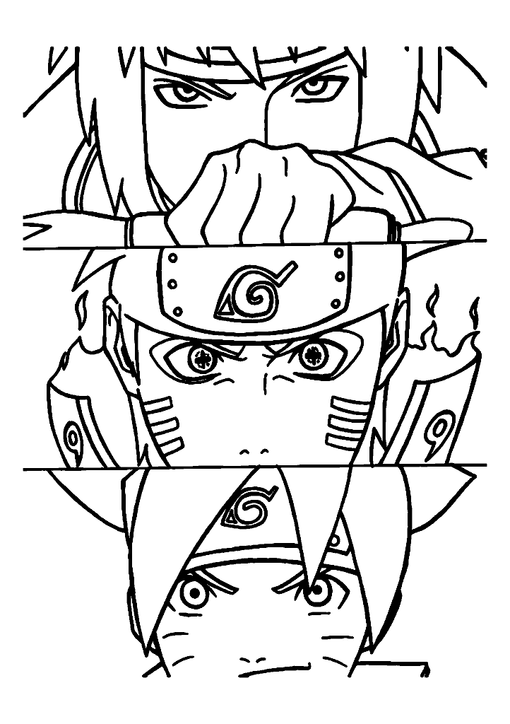 naruto para colorir