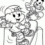 turma da monica para colorir