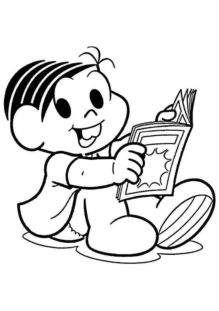 turma da monica para colorir