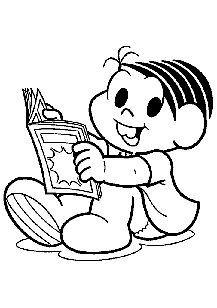 turma da monica para colorir