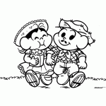 turma da monica para colorir