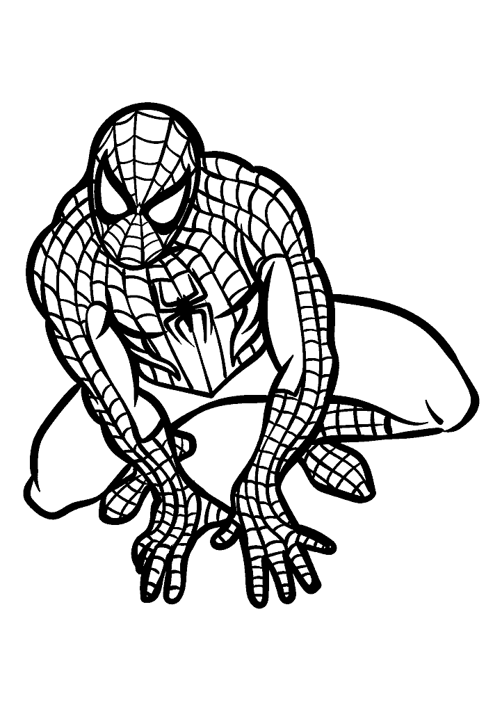 homem aranha para colorir