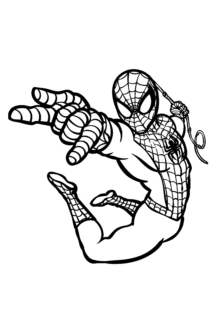 homem aranha para colorir