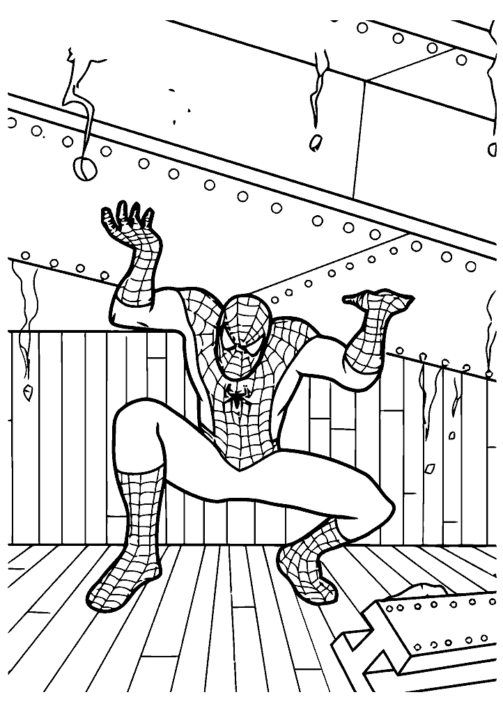 homem aranha para colorir