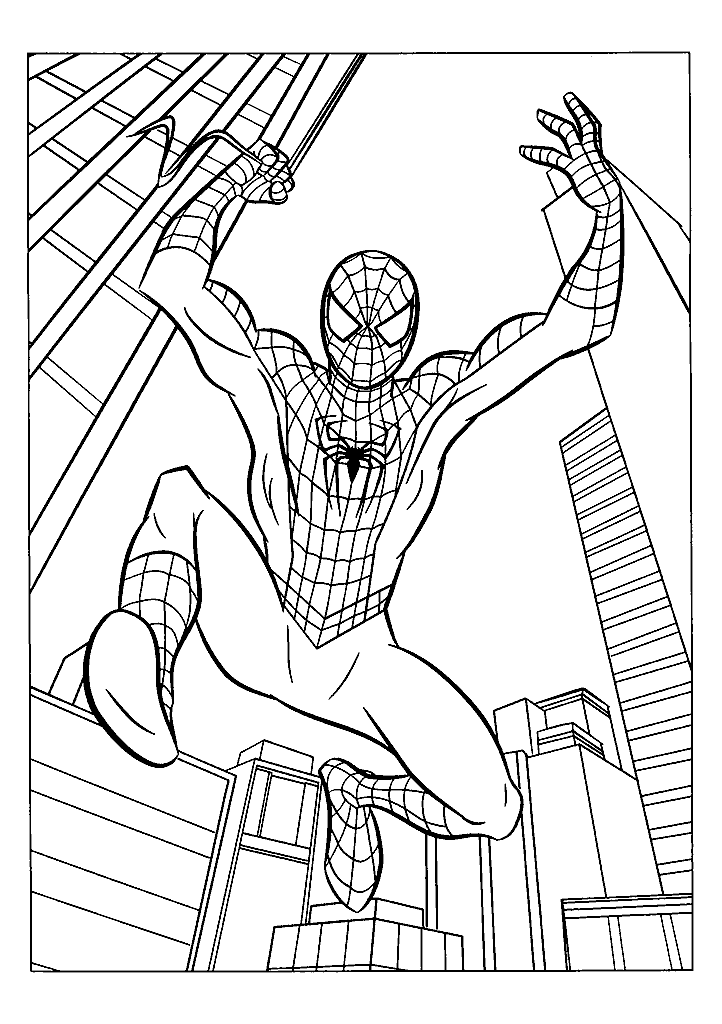 homem aranha para colorir