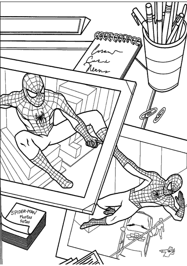 homem aranha para colorir