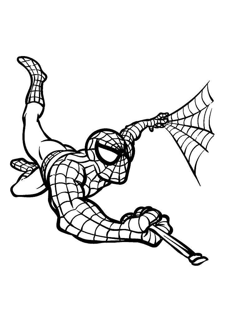 homem aranha para colorir
