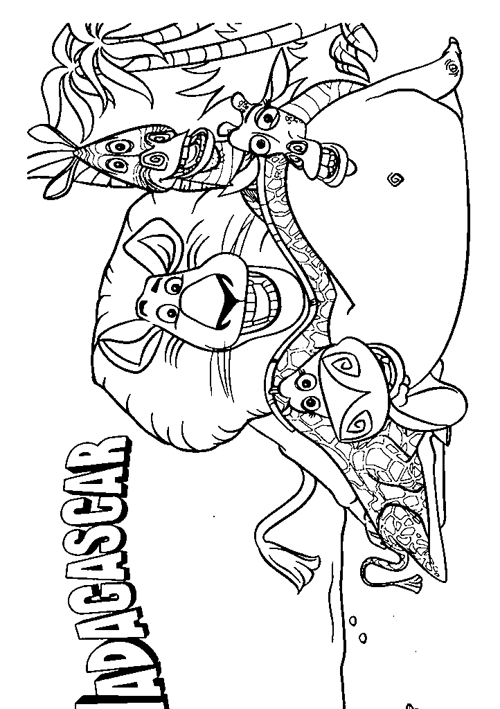 madagascar para colorir