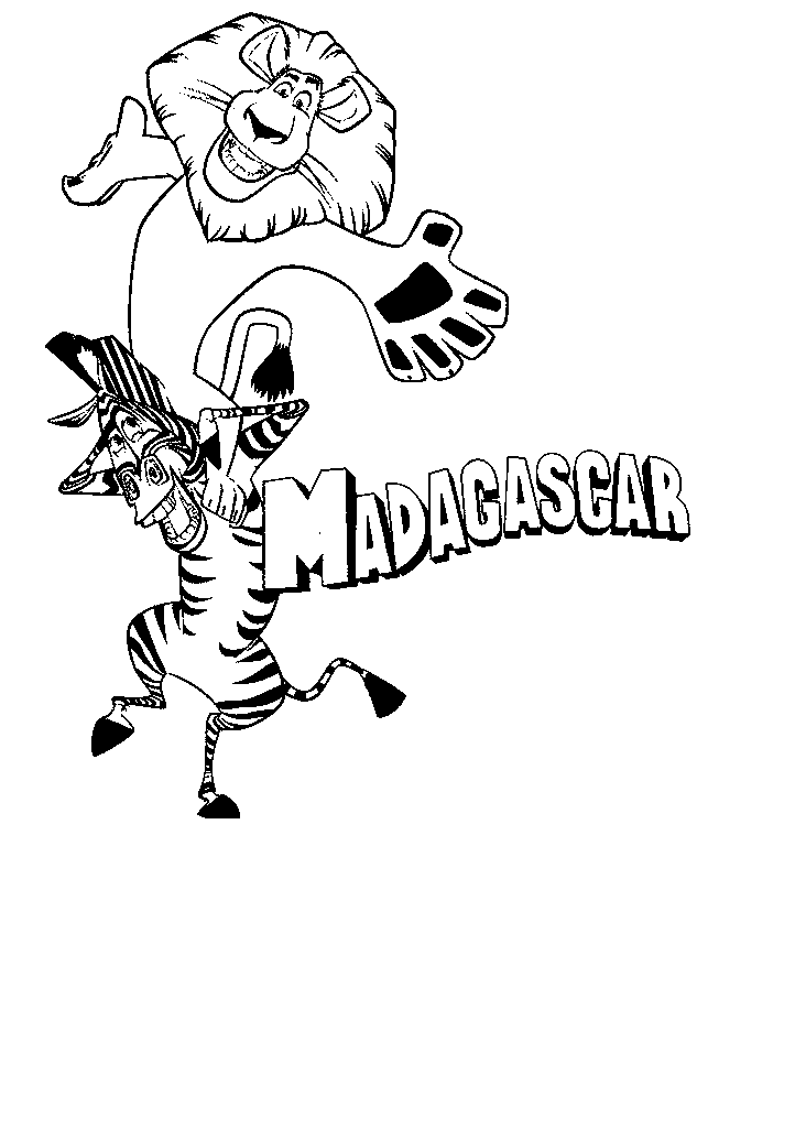 madagascar para colorir