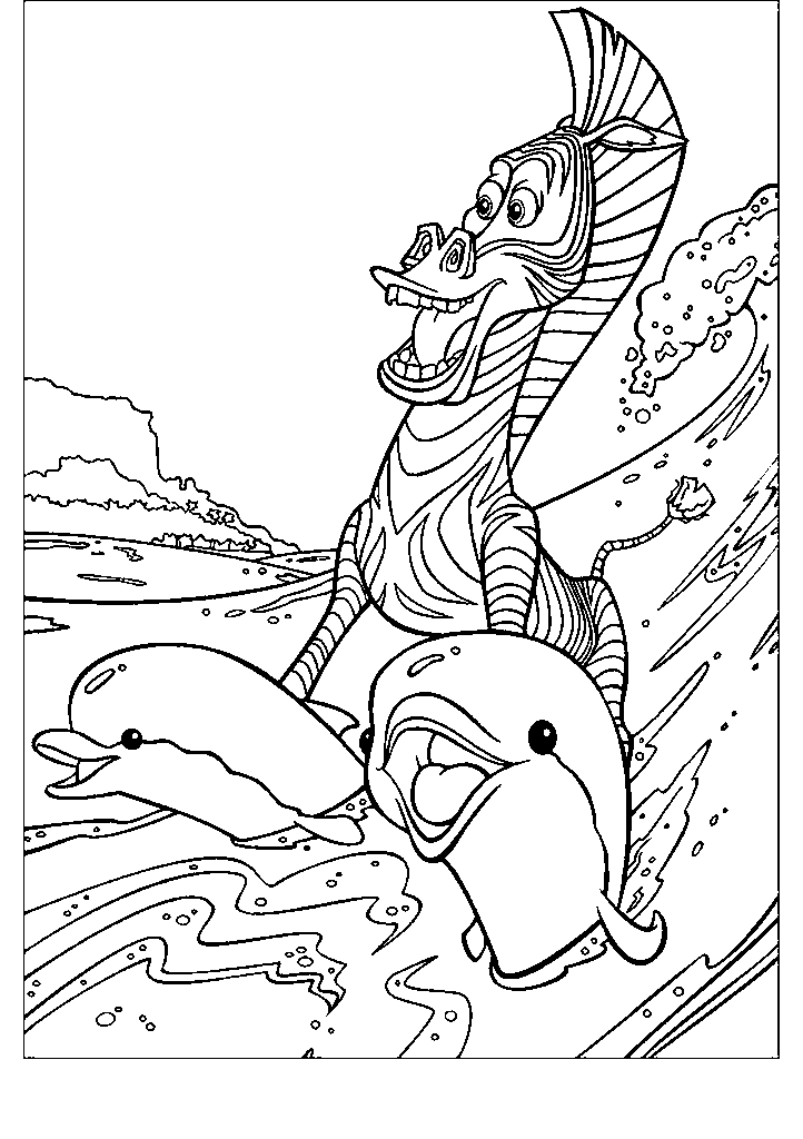 madagascar para colorir