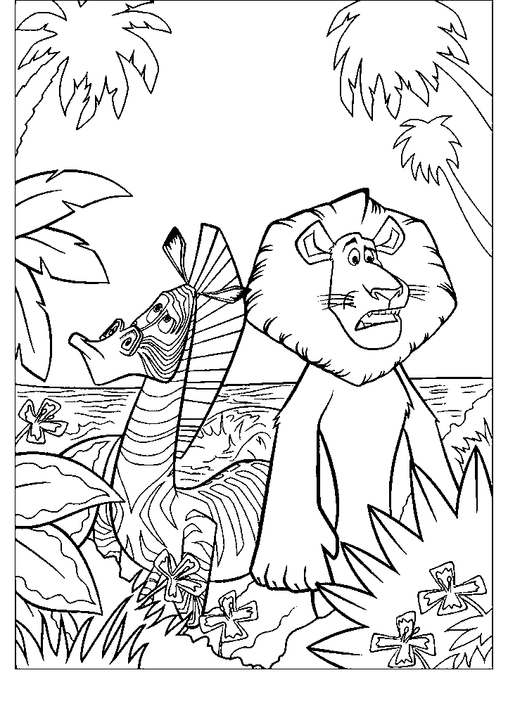 madagascar para colorir