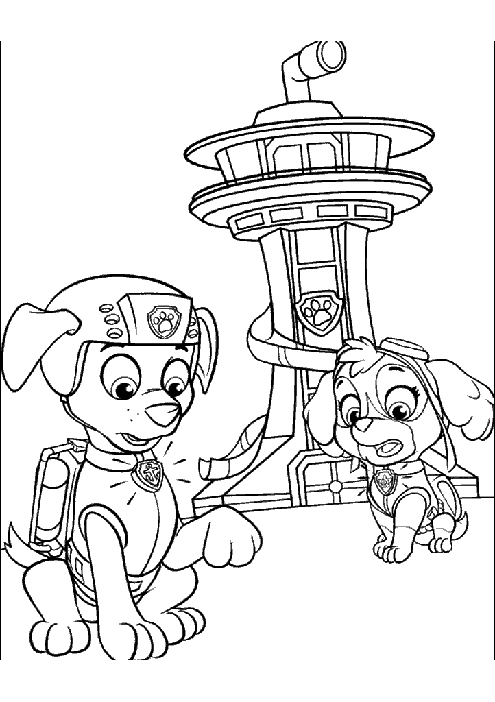 patrulha canina para colorir
