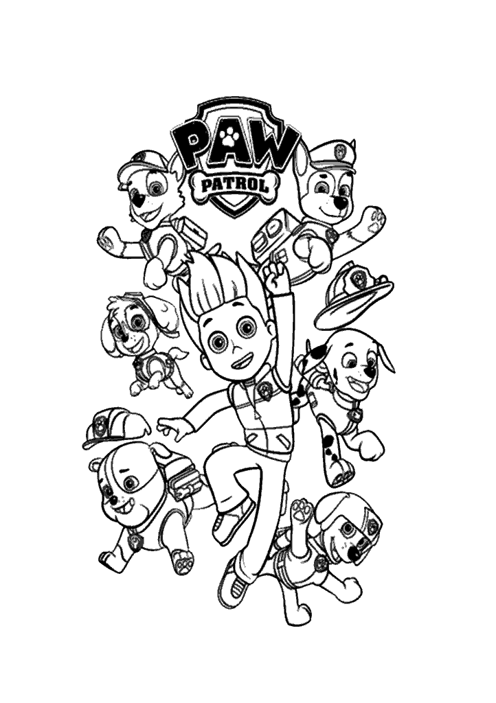 patrulha canina para colorir