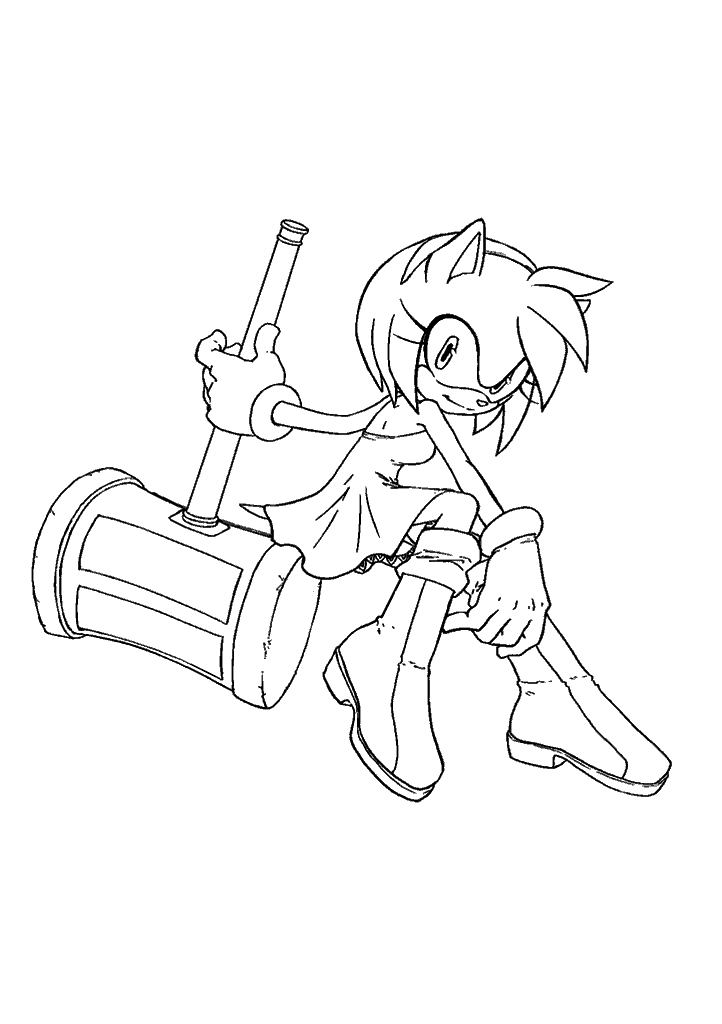 sonic para colorir