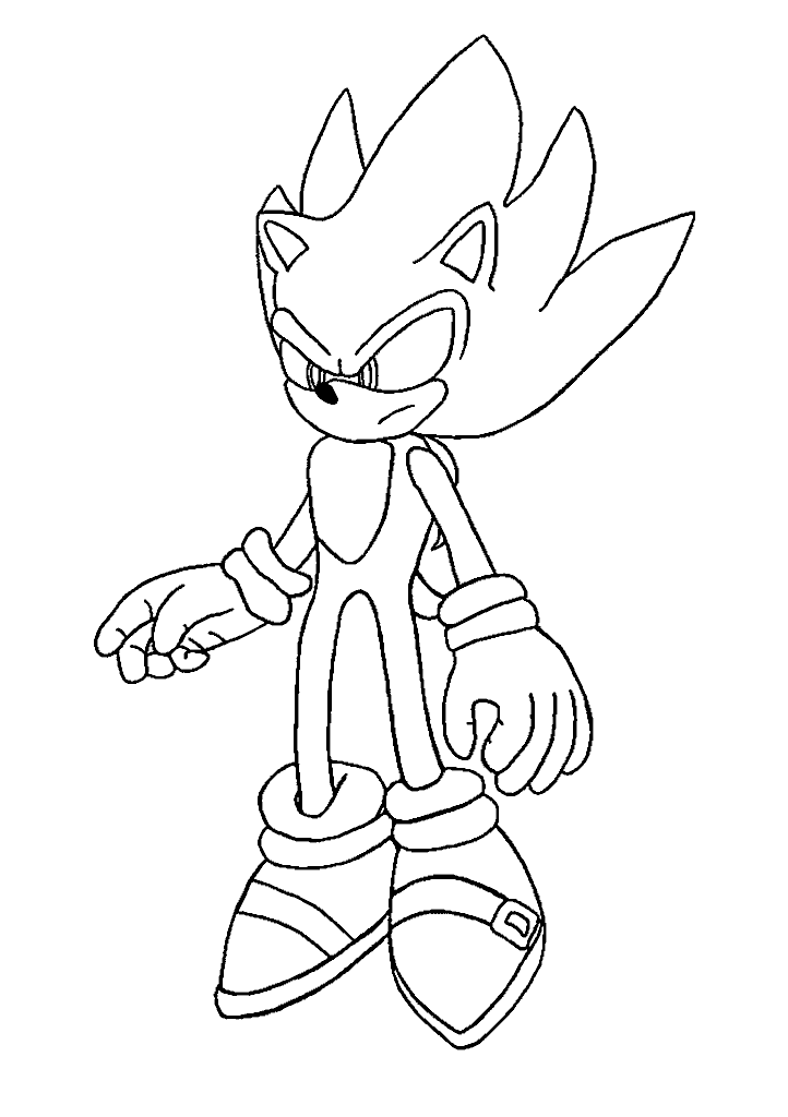 sonic para colorir
