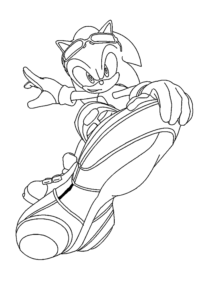 sonic para colorir