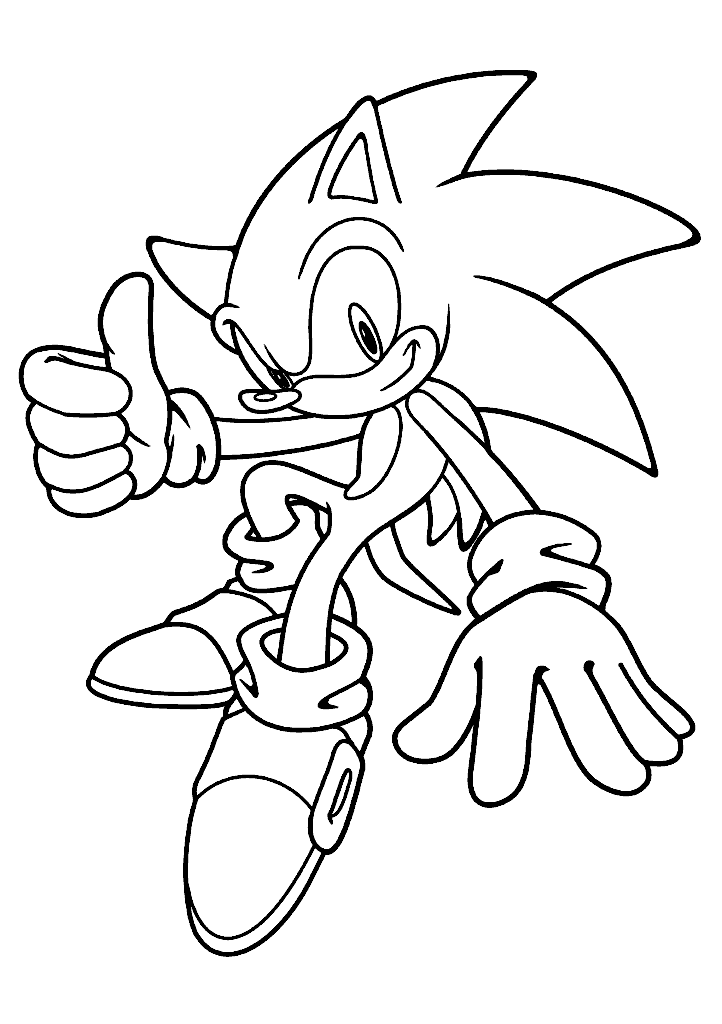 sonic para colorir