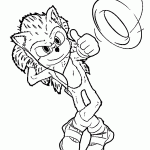 sonic para colorir