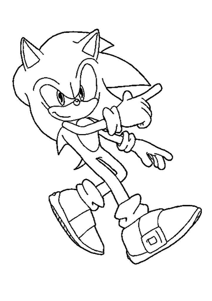 sonic para colorir