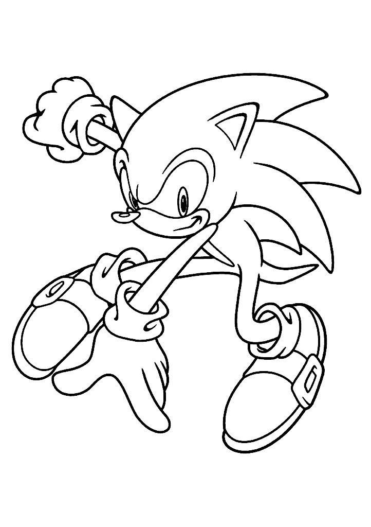 sonic para colorir