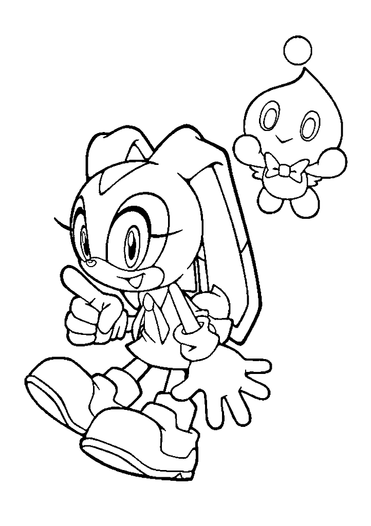 sonic para colorir