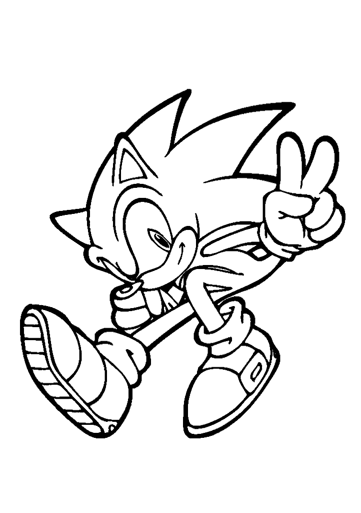 sonic para colorir