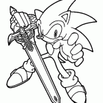 sonic para colorir