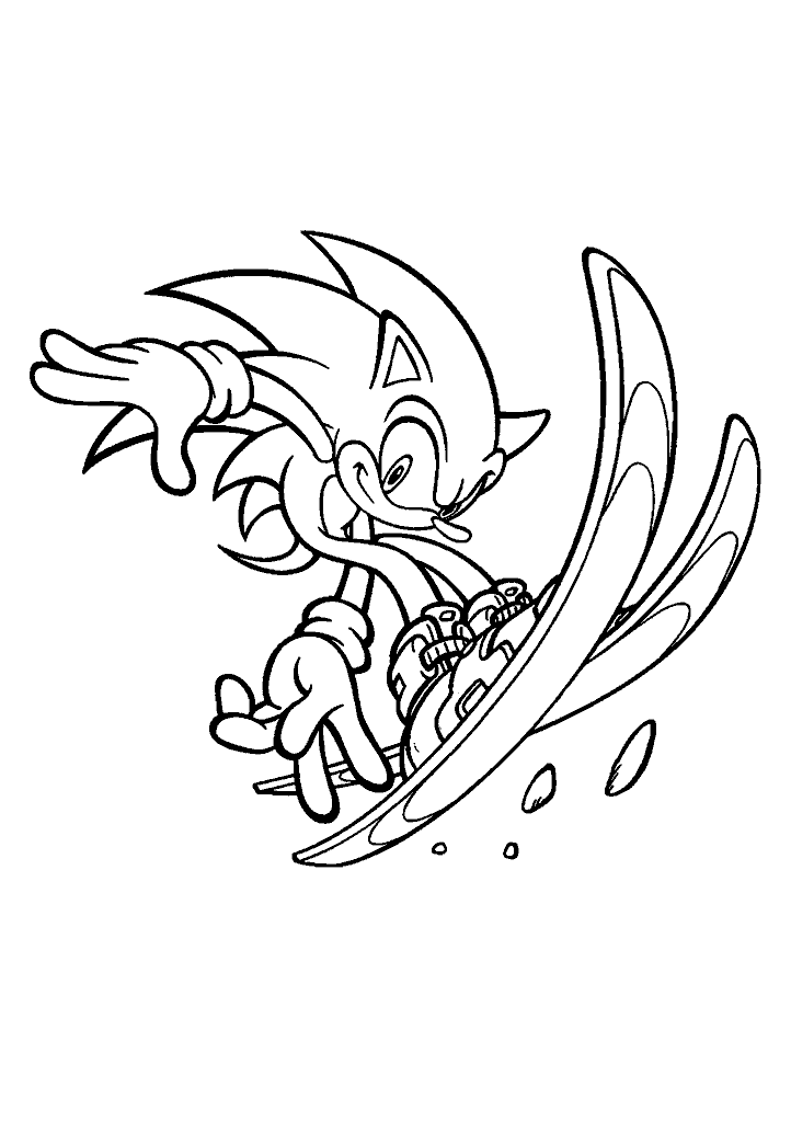 sonic para colorir