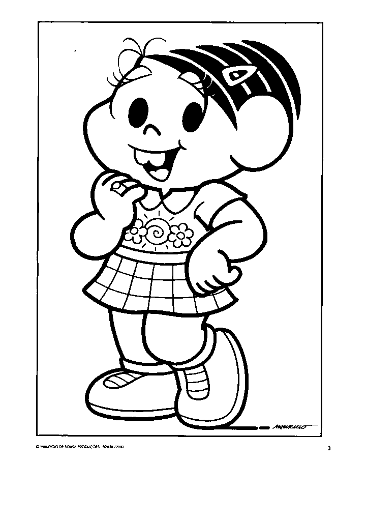 turma da monica para colorir