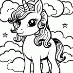 unicornio para colorir