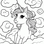 unicornio para colorir