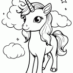 unicornio para colorir