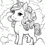 unicornio para colorir