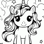 unicornio para colorir