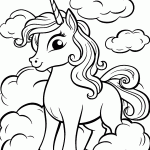 unicornio para colorir
