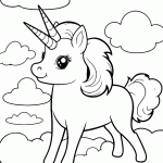 unicornio para colorir