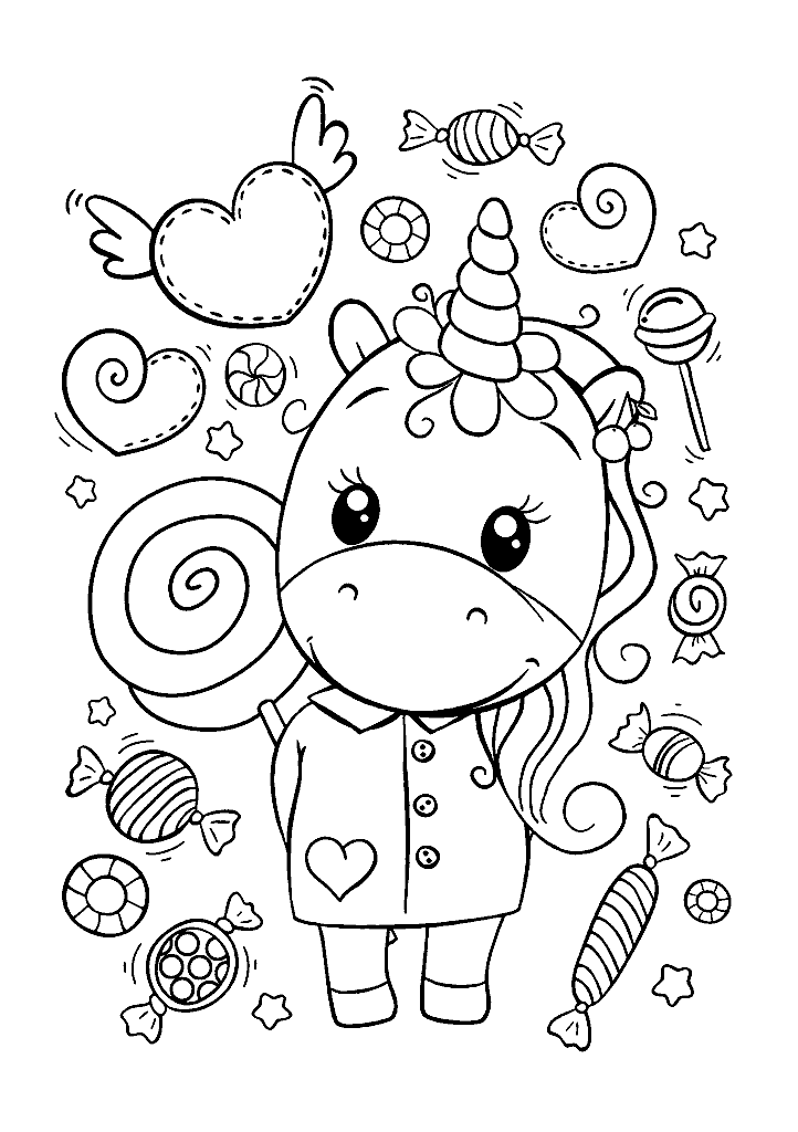 unicornio para colorir