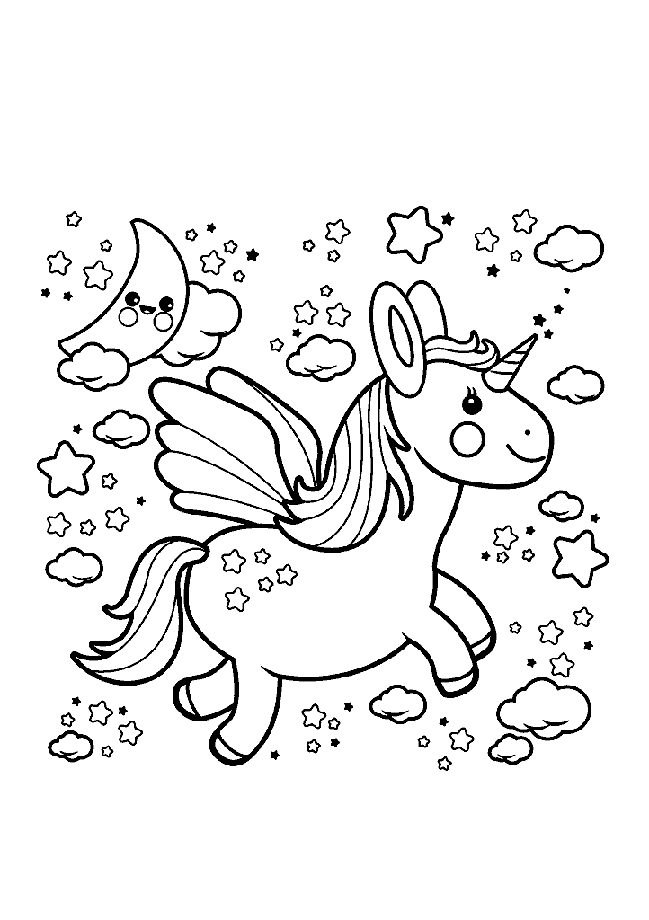 unicornio para colorir
